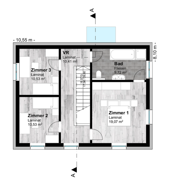 Modern 123F - Grundriss OG